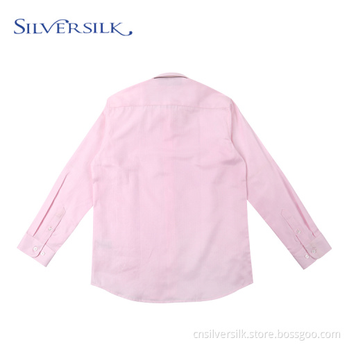 Custom Brand Preppy Children School Blouse Pink Dress